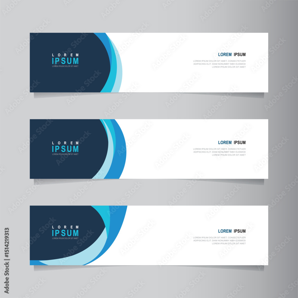 Poster vector abstract banner design web template. collection of abstract fluid banners. abstract geometric