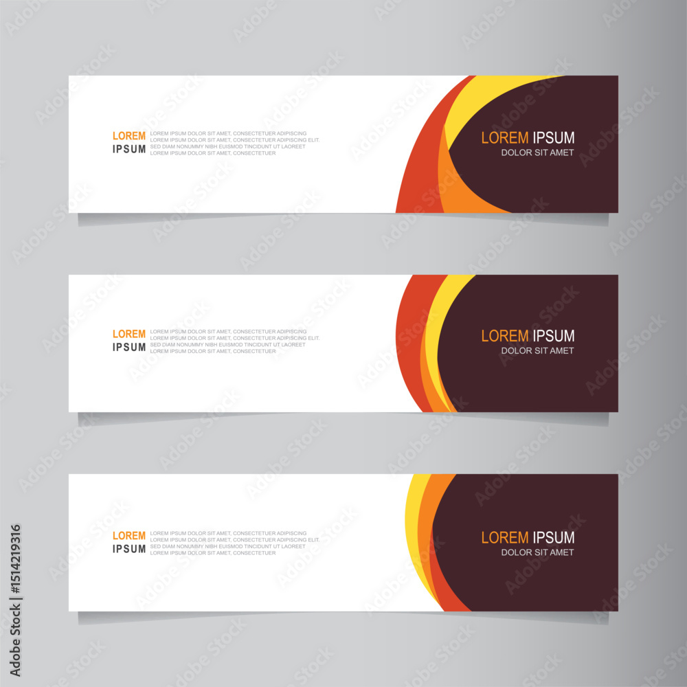 Poster vector abstract banner design web template. collection of abstract fluid banners. abstract geometric
