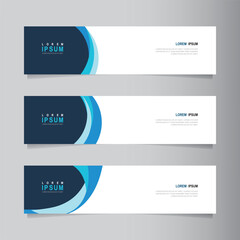 Vector abstract banner design web template. Collection of abstract fluid banners. Abstract geometric web design banner template isolated on grey background. Header - landing page Web Design Elements