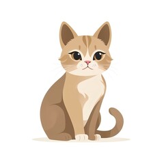 Obraz premium ぬいぐるみようでキュートなシンガプーラのイラスト