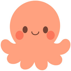 Cute octopus cartoon illustration