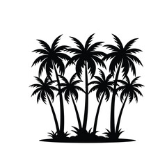 Obraz premium silhouette of palm trees