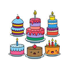 Cute Cartoon Birthday Cakes