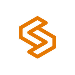 Fototapeta premium Isometric Interlocking Letter S Logo