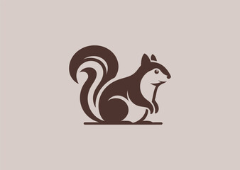 Squirrel logo for nature, agility, or forest-inspired identity.