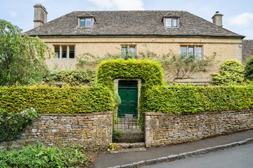 House in Upper Slaughter, Cotswold district of Gloucestershire, England, UK
