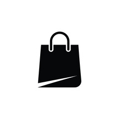 Shopping Bag Icon with Handles, Transparent Background Design Element, Isolated Symbol