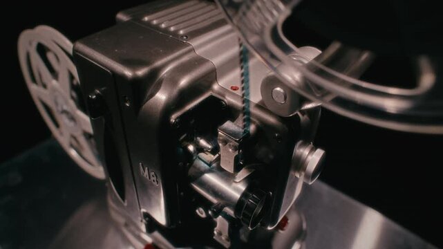 Bolex M8 Projector Running With Vintage Film Reel