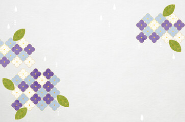 Abstract hydrangea patterned background. Modern designed Japanese washi paper texture.	