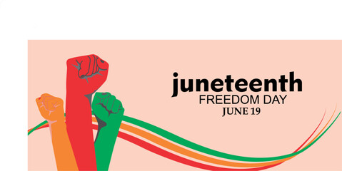 juneteenth vector, freedom of emancipation 
