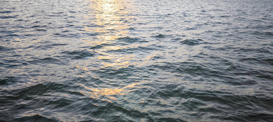 Water waves and evening light for background