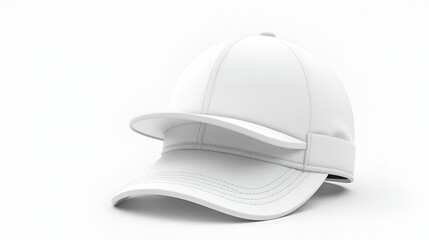 Fototapeta premium White cap template design with visor cap and front view template design