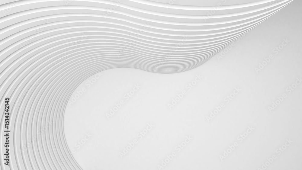 Poster white curved structure, abstract background. abstract building structures are used in graphics or va