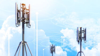 Technology 6G telecommunication in the future,6G internet concept,