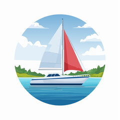 Fototapeta premium sailboat on the sea