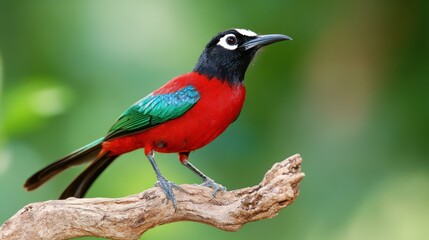 Fototapeta premium Colorful bird perched on a branch