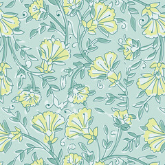colorful seamless flower pattern vector illustration