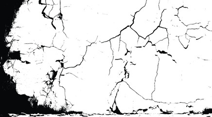 Naklejka premium Rough, scratch, splatter grunge pattern design brush strokes. Overlay texture. Faded black-white dyed paper texture. Sketch grunge design. Use for poster, cover, banner, mock-up, stickers layout. 