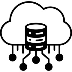 Server mixed glyph icon. Simple vector icon design in glyph style. Editable vector format