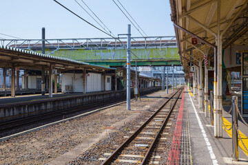 Fototapeta premium 駅構内の設備の風景 鳥取県 米子駅