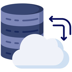 Migration flat color icon. Simple vector icon design in flat color style. Editable vector format