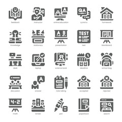 Homework Help Icon pack for your website, mobile, presentation, and logo design. Homework Help Icon solid design. Vector graphics illustration and editable stroke.
