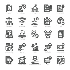 Student Counseling Icon pack for your website, mobile, presentation, and logo design. Student Counseling Icon solid design. Vector graphics illustration and editable stroke.