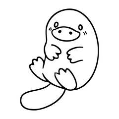 sweet platypus character drawing