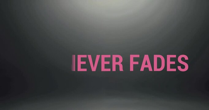 love never fade  with stylish font and solid background