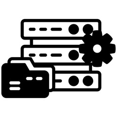 Organizing mixed glyph icon. Simple vector icon design in glyph style. Editable vector format