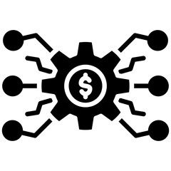 Money gylph icon. Simple vector icon design in gylph style. Editable vector format