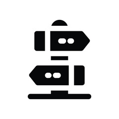 sign glyph icon. Strong and solid vector icon for websites, mobile interfaces, presentations, and visual branding. High quality and easy to edit.