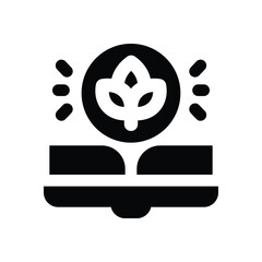 botany glyph icon. Strong and solid vector icon for websites, mobile interfaces, presentations, and visual branding. High quality and easy to edit.