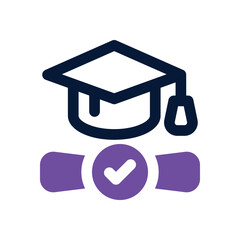 degree duotone icon. Sleek and modern vector icon for websites, mobile apps, marketing materials, and corporate design. Fully scalable and ready to use.