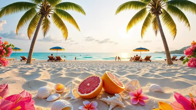 "Tropical Wellness Lifestyle Photography on the Beach"
Lifestyle photography showing fresh tropical fruits in a paradisiacal beach setting