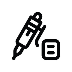 pen line icon. Clean and minimalist vector icon for websites, mobile apps, presentations, and logos. Fully scalable and customizable for any project.