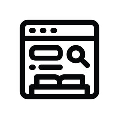 search line icon. Clean and minimalist vector icon for websites, mobile apps, presentations, and logos. Fully scalable and customizable for any project.