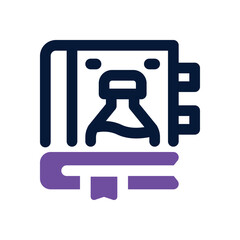 science book duotone icon. Sleek and modern vector icon for websites, mobile apps, marketing materials, and corporate design. Fully scalable and ready to use.
