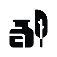 ink glyph icon. Strong and solid vector icon for websites, mobile interfaces, presentations, and visual branding. High quality and easy to edit.