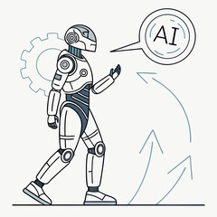 Ai robot walking future technology innovation progress development