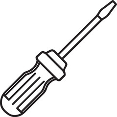 Fototapeta premium screwdriver line art vector illustration