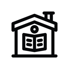 home education line icon. Clean and minimalist vector icon for websites, mobile apps, presentations, and logos. Fully scalable and customizable for any project.