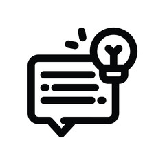 idea line icon. Clean and minimalist vector icon for websites, mobile apps, presentations, and logos. Fully scalable and customizable for any project.