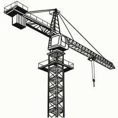 Tower crane construction machinery industrial building site equipment