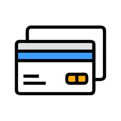 Obraz premium Professional credit card icon isolated on white background ready for design projects