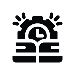 Fototapeta premium productivity glyph icon. Strong and solid vector icon for websites, mobile interfaces, presentations, and visual branding. High quality and easy to edit.