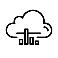 Data cloud silhouette design isolated on white background