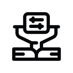 Obraz premium refinement line icon. Clean and minimalist vector icon for websites, mobile apps, presentations, and logos. Fully scalable and customizable for any project.