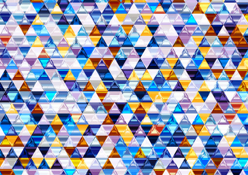 Beautiful Shiny Mosaic Triangular Background