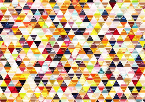 Beautiful Shiny Mosaic Triangular Background
